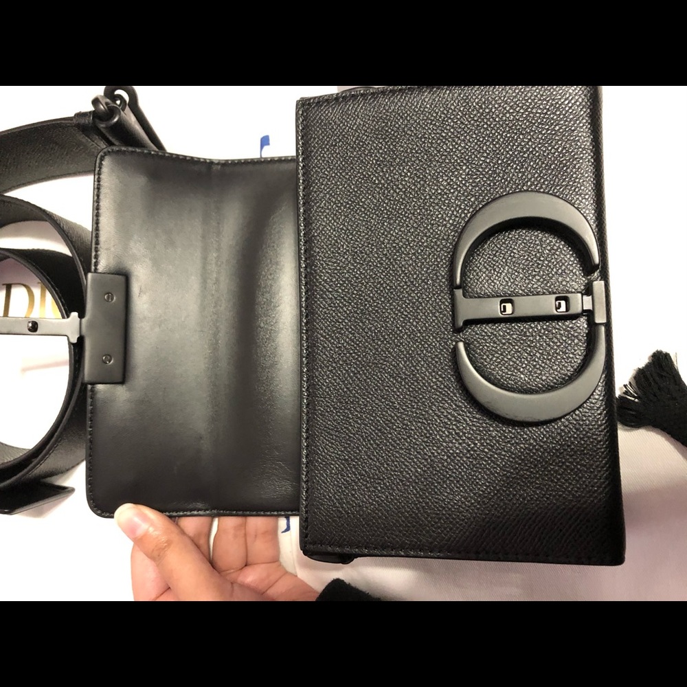 BRAND NÉW AUTHENTIC CHRISTIAN DIOR 30 Montaigne BOX BAG MATTE BLACK